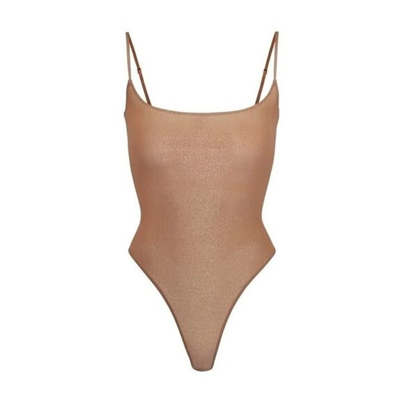 SKIMS Shimmer Cami Bodysuit Sienna 2X - Picture 1 of 11